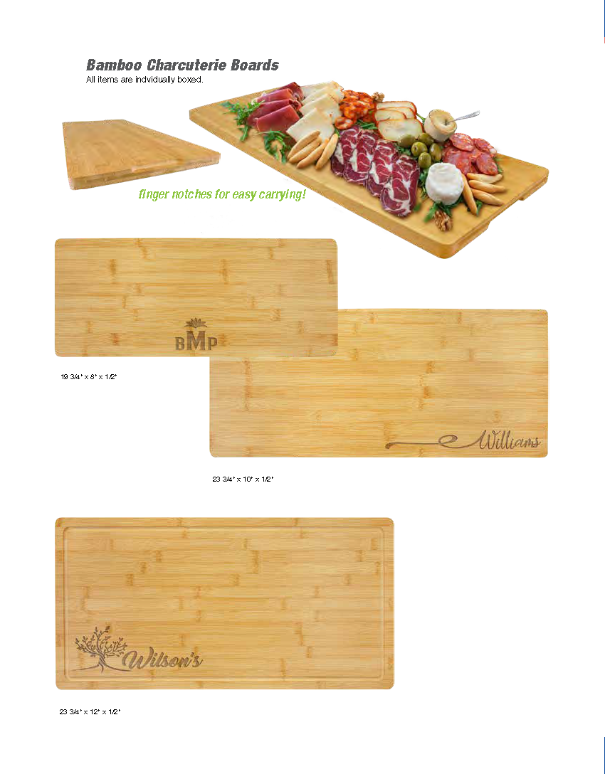 Bamboo Charcuterie/ Cutting Boards