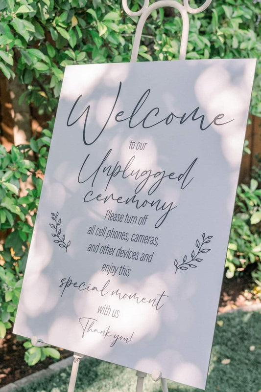 Unplugged Wedding Sign